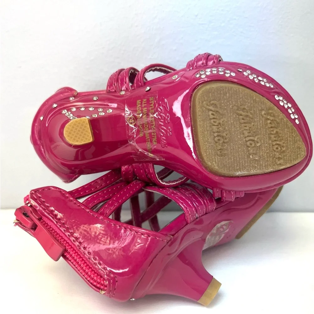 Fabulous - Lety, Toddler Size:4, Pink Rhinestone Shoes, New‎ with tag